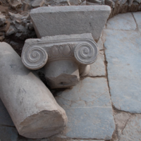 Late antique architectural decoration at Aphrodisias displaying broken columns